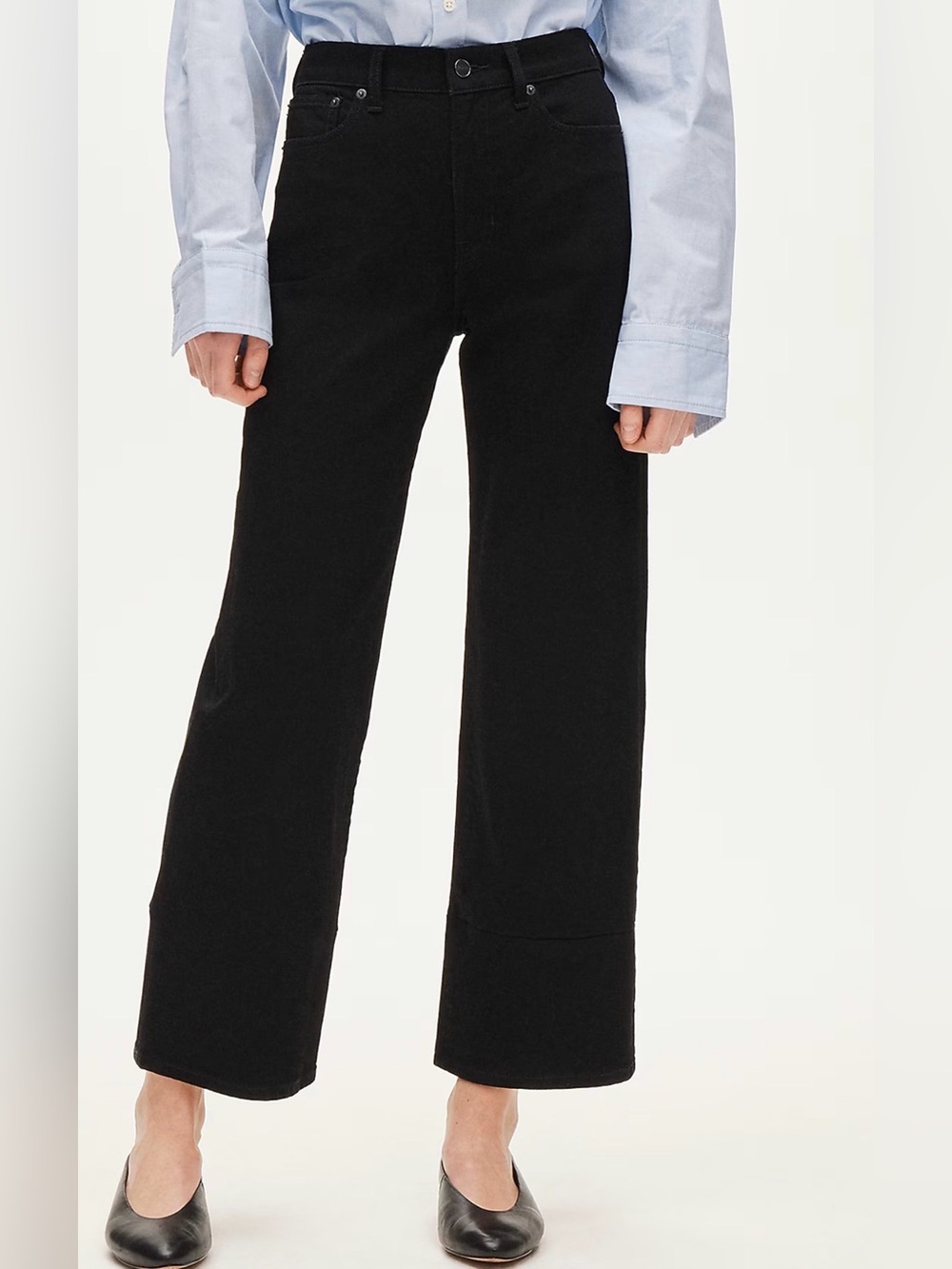 J. Crew Slim-wide Jean Black Rinse Wash Size 26